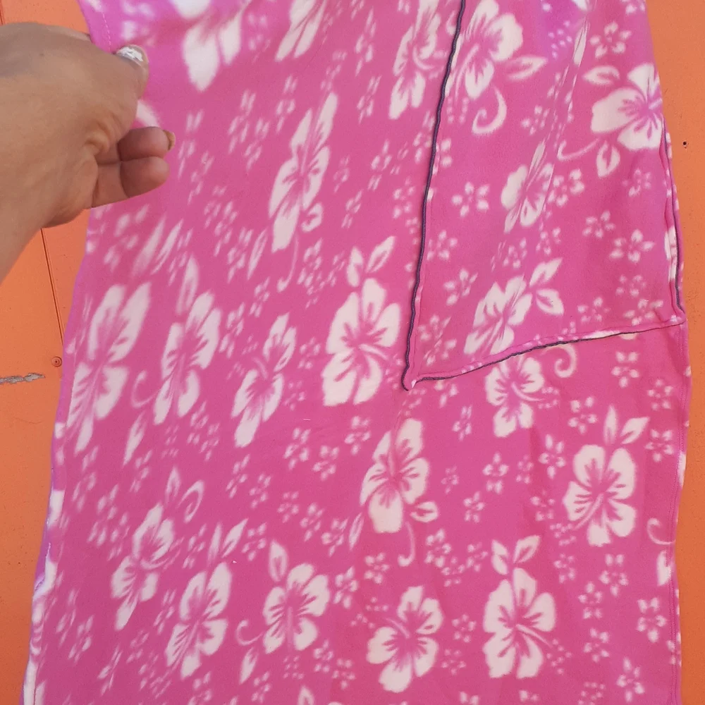 COPY - DENIM blue & Pink Dog Paw Print Tote bag Pet picnic Bag & Blanket 2 in 1